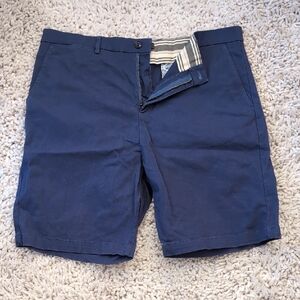 Navy Flat Front Men's Shorts